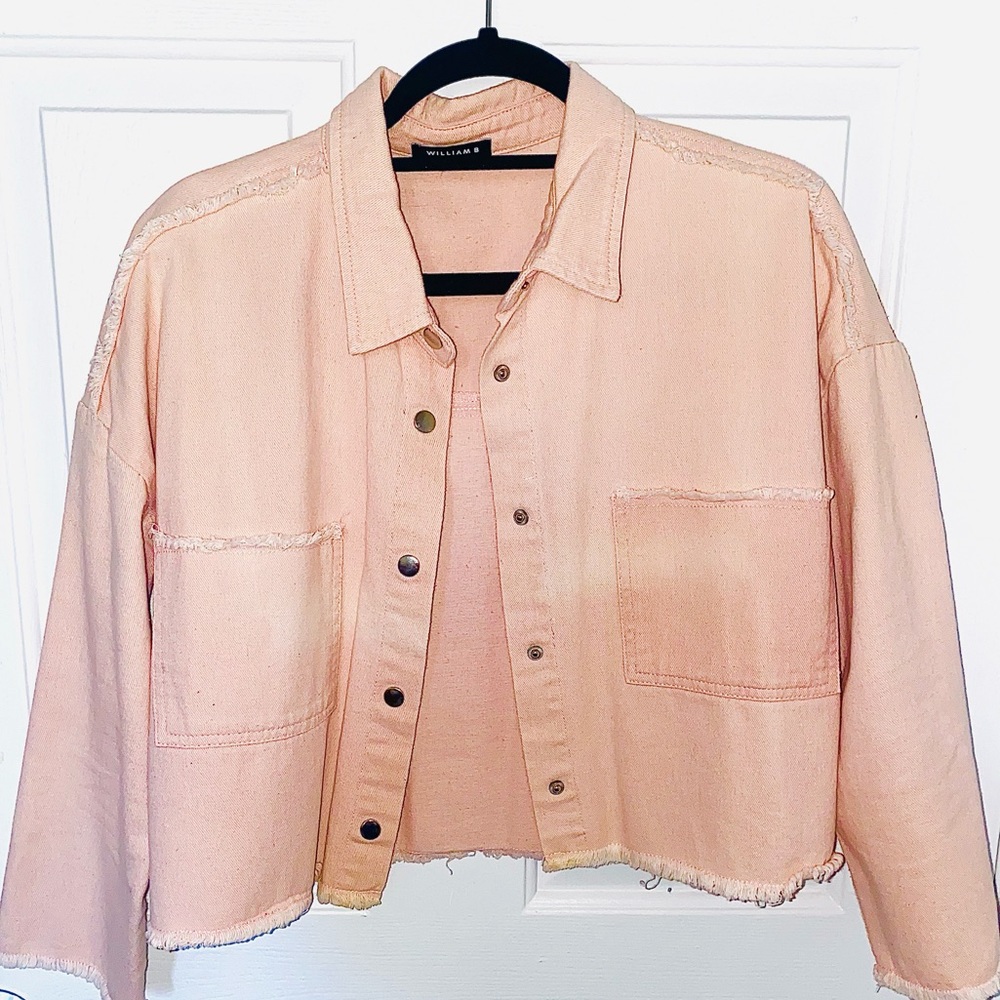 William B Pink Denim Jacket